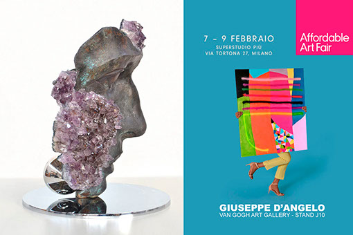 La sacerdotessa opera dello scultore Giuseppe d'Angelo esposta a Milano affordable art fair