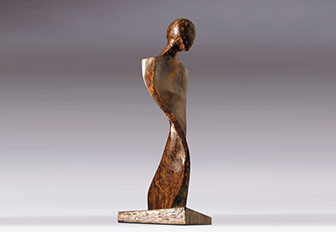 Giuseppe D'Angelo scultore opera in bronzo e tormalina nera
