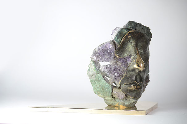 Giuseppe D'Angelo scultore opera in bronzo e tormalina nera