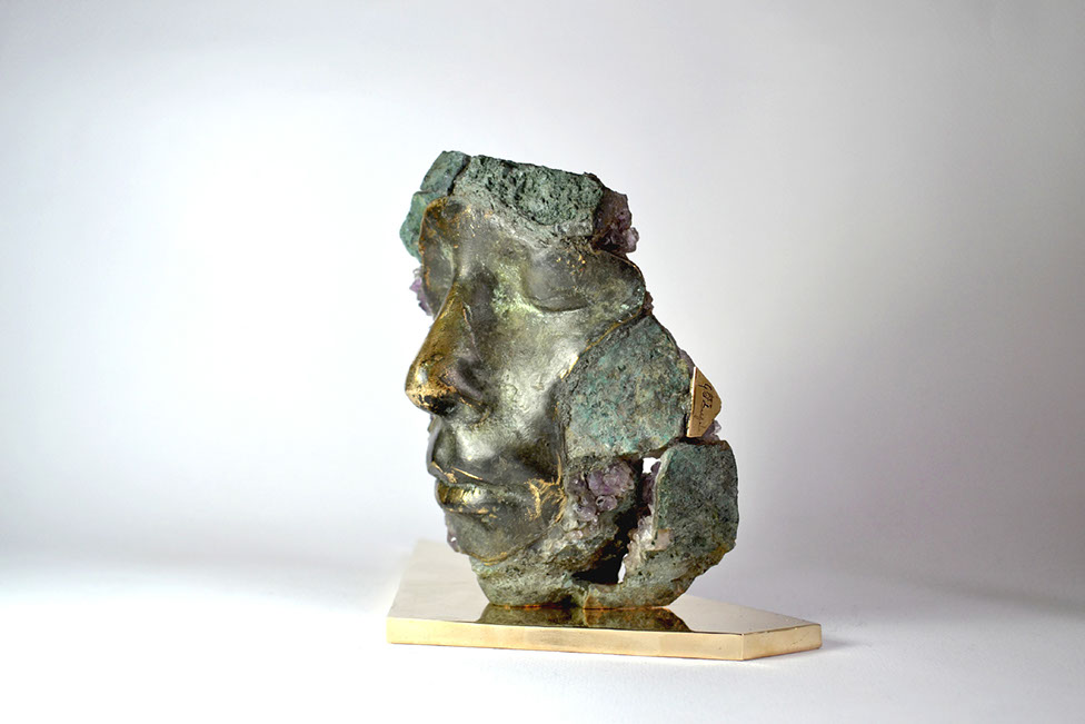 Giuseppe D'Angelo scultore opera in bronzo e ametista