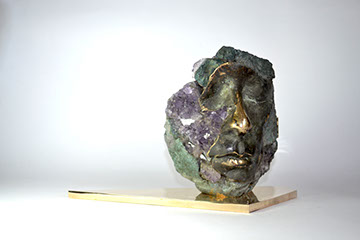 Giuseppe D'Angelo scultore opera in bronzo e tormalina nera