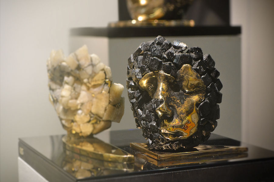Giuseppe D'Angelo scultore opera in bronzo e tormalina nera