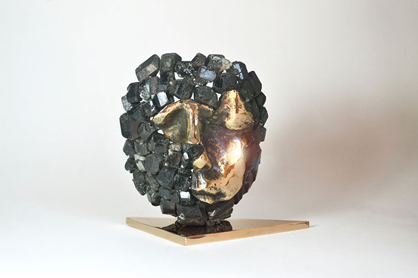 Giuseppe D'Angelo scultore opera in bronzo e tormalina nera