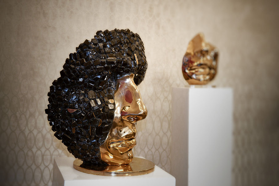 Giuseppe D'Angelo scultore opera in bronzo e tormalina nera
