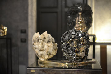 Giuseppe D'Angelo scultore opera in bronzo e tormalina nera