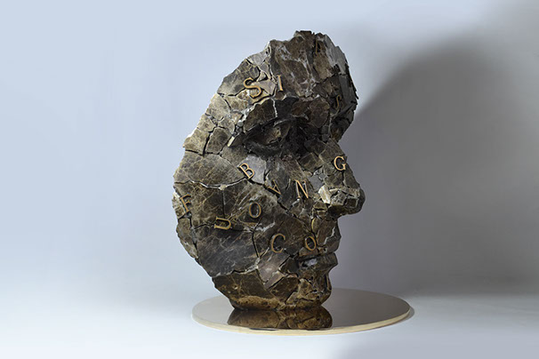 Giuseppe D'Angelo scultore opera in bronzo e tormalina nera
