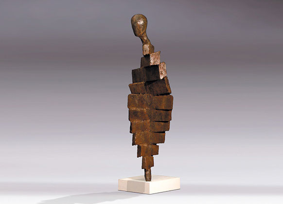 Giuseppe D'Angelo scultore opera in bronzo e tormalina nera