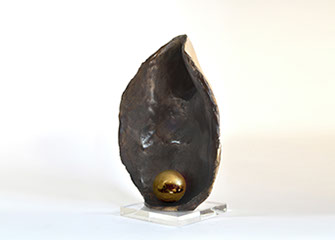 Giuseppe D'Angelo scultore opera in bronzo e tormalina nera
