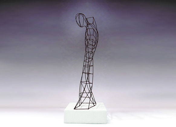 Giuseppe D'Angelo scultore opera in bronzo e tormalina nera