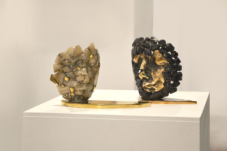 Giuseppe D'Angelo scultore opera in bronzo e tormalina nera